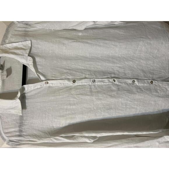Joie 100% Linen White Button-Down Shirt minimalist capsule S - Picture 2 of 6